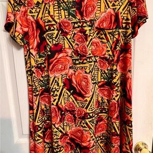 LuLaRoe Multicolor Floral Carly Dress